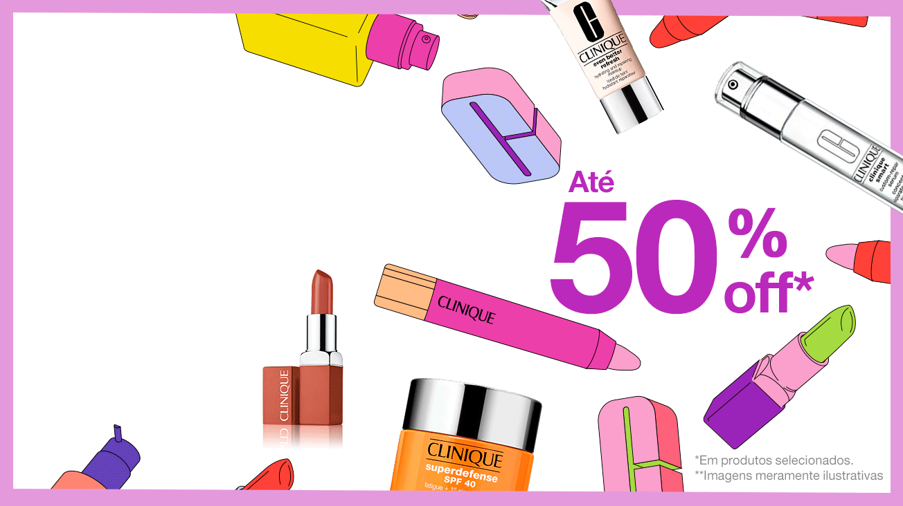 Clinique Super Sale. Especial Dia do Batom. Frete grátis em todas as compras. Até 50 por cento off em selecionados.