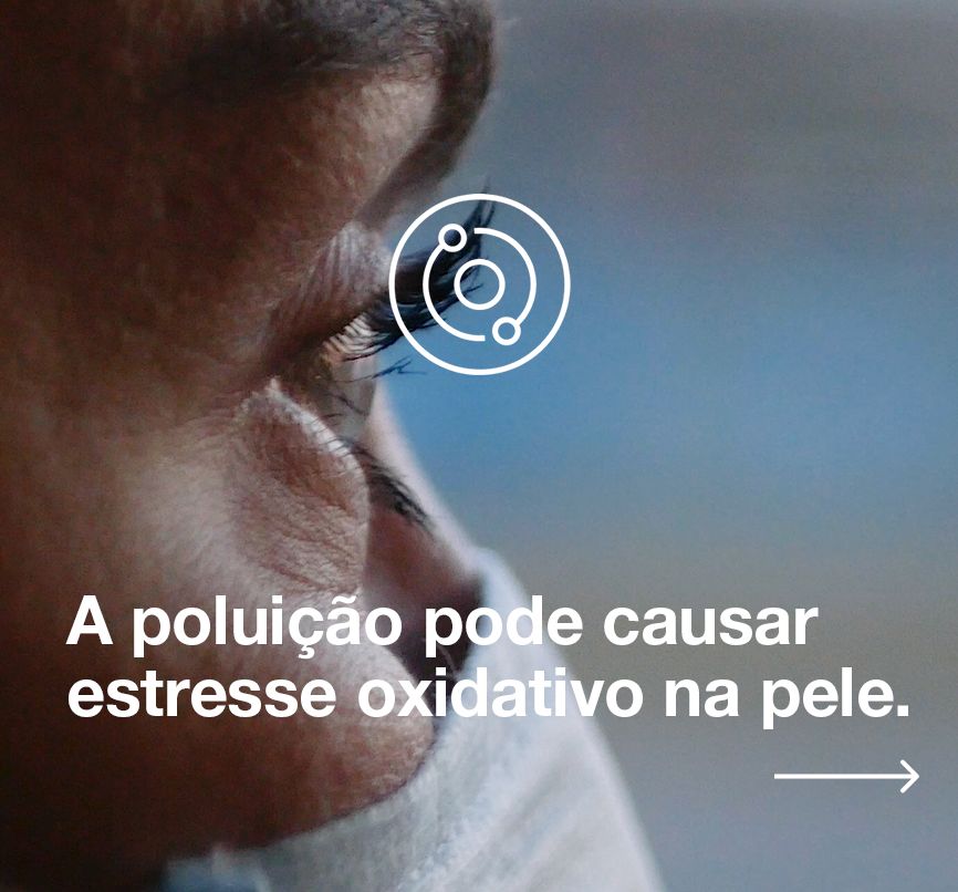 A poluição pode causar estresse oxidativo na pele.