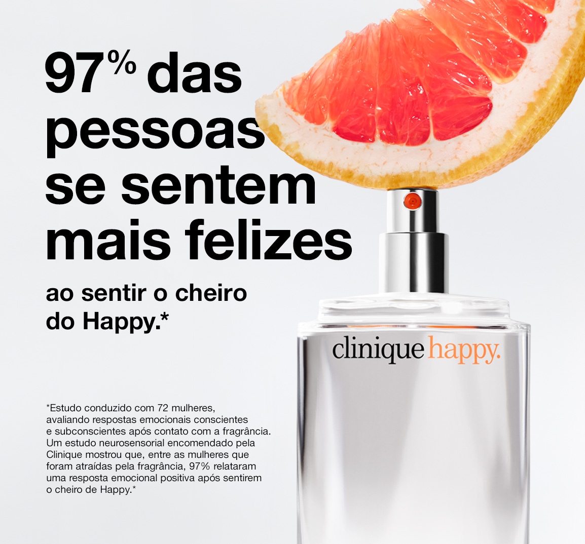 97% of people feel happy when they smell Happy.*