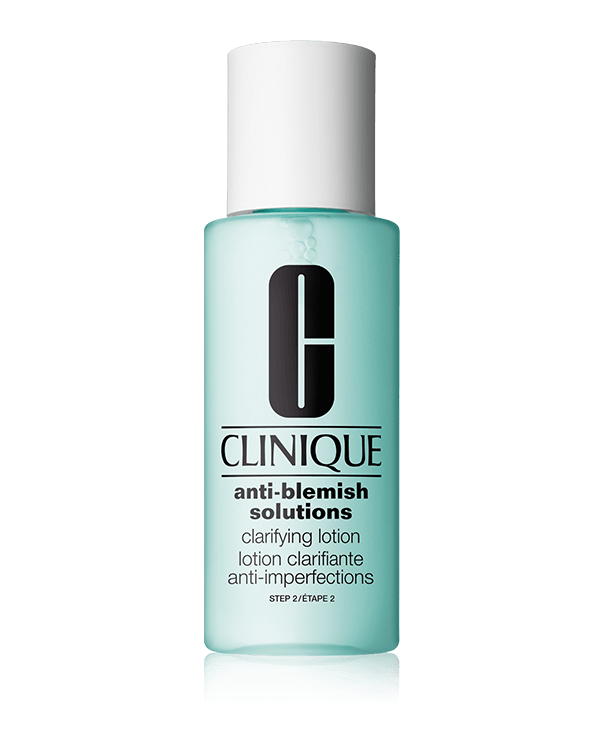 Loção Esfoliante Anti-Acne Anti-Blemish Solutions™, 2º Passo do Sistema 3-Passos de Cuidados com a Pele com Acne. Loção esfoliante que remove as células mortas e o excesso de oleosidade.