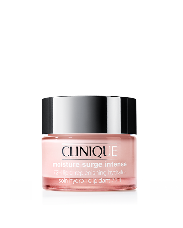 Hidratante Facial em Creme Moisture Surge ™ Intense​, O creme em gel livre de óleo, enriquecido com Ácido Hialurônico e Cica, proporciona hidratação profunda para peles secas e mistas, para um visual radiante, hidratado e aveludado.