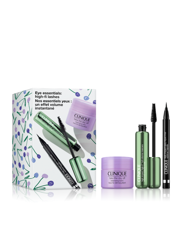Kit Máscara de Cílios High Impact High Fi™ - Eye Essentials, Produtos essenciais para criar olhos arrojados e um removedor de maquiagem favorito dos fãs.