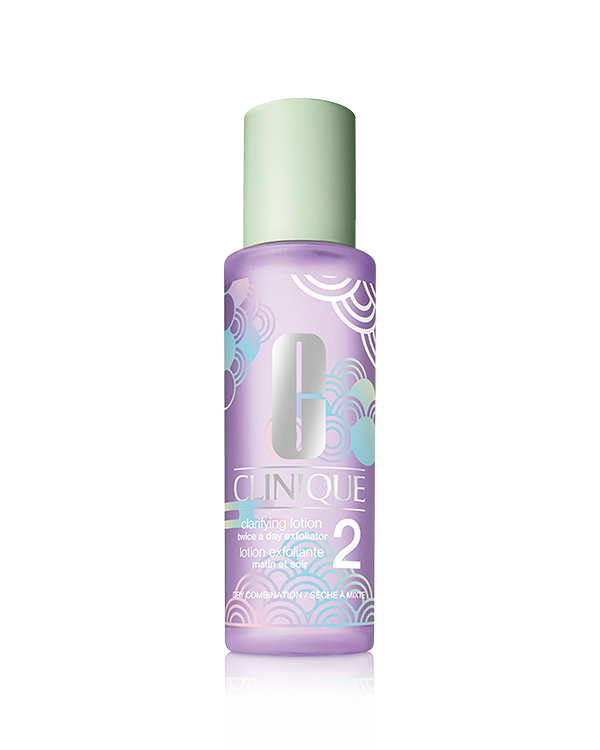 Loção Esfoliante Clarifying Lotion 2 Decorada, O esfoliante líquido remove a poluição e as impurezas com um toque, para uma luminosidade mais saudável da sua pele.