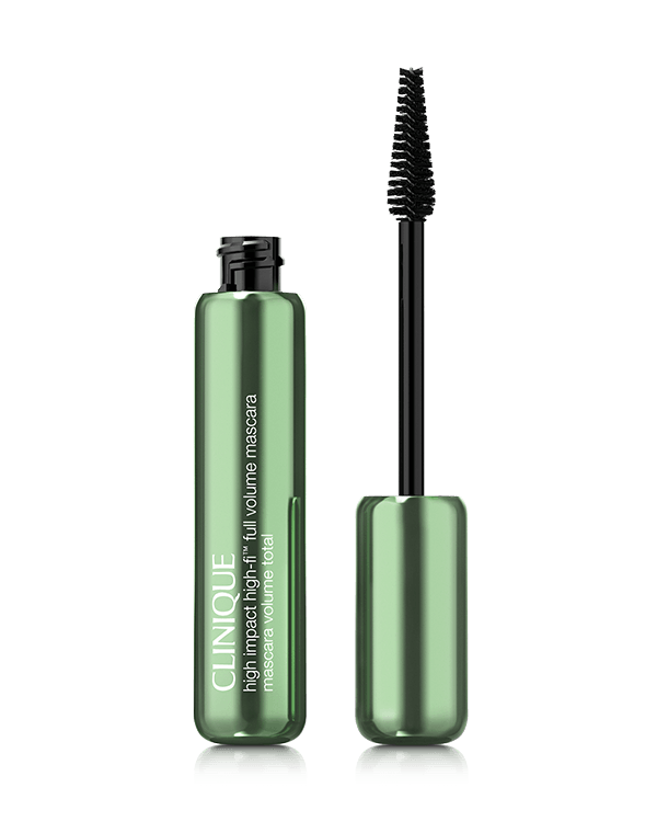Máscara de Cílios High Impact High-Fi™ Full Volume, Veja um volume 230% maior, instantaneamente, com uma máscara ultra pigmentada e infundida com fibras que amplia o volume dos cílios ao máximo.*