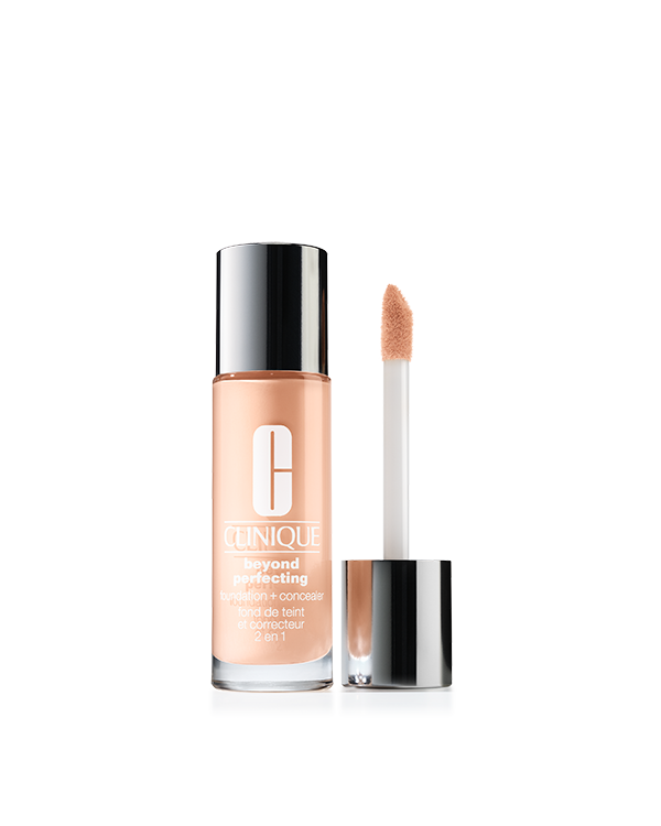 Base + Corretivo de Alta Cobertura Beyond Perfecting™, A base corretivo Beyond Perfecting da Clinique deixa a pele confortável e hidratada por muito mais tempo.
