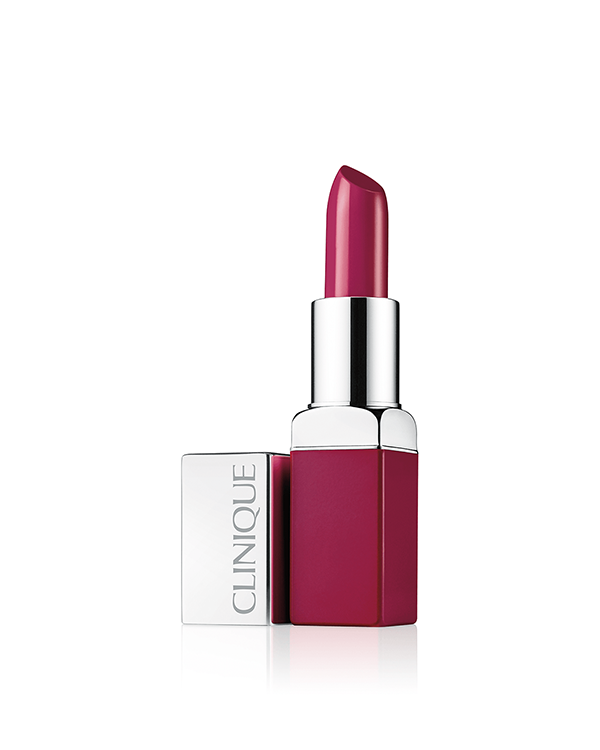 Batom com Primer Clinique Pop™ Colour + Primer, Cor rica com primer suavizante. Mantém os lábios confortavelmente hidratados.