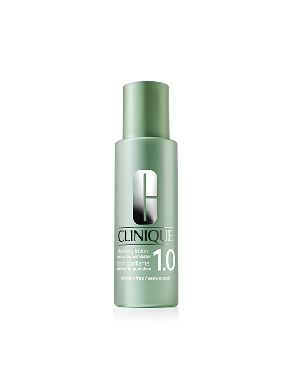 Tônico Facial Clarifying Lotion 1.0, Remove a poluição, a sujeira e as células mortas. Prepara a pele para receber o hidratante.