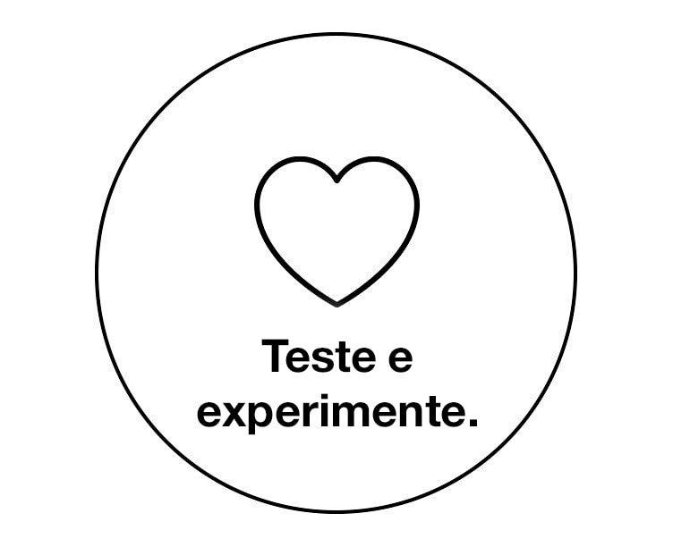 Teste e experimente. Na imagem: um coração.